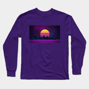 SynthWave Sunrise Long Sleeve T-Shirt